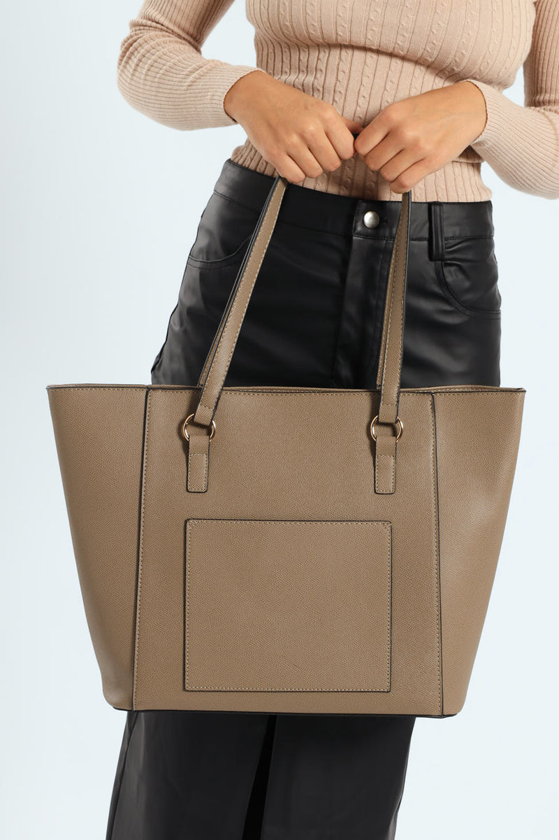Gold Ring Text Shopper Bag