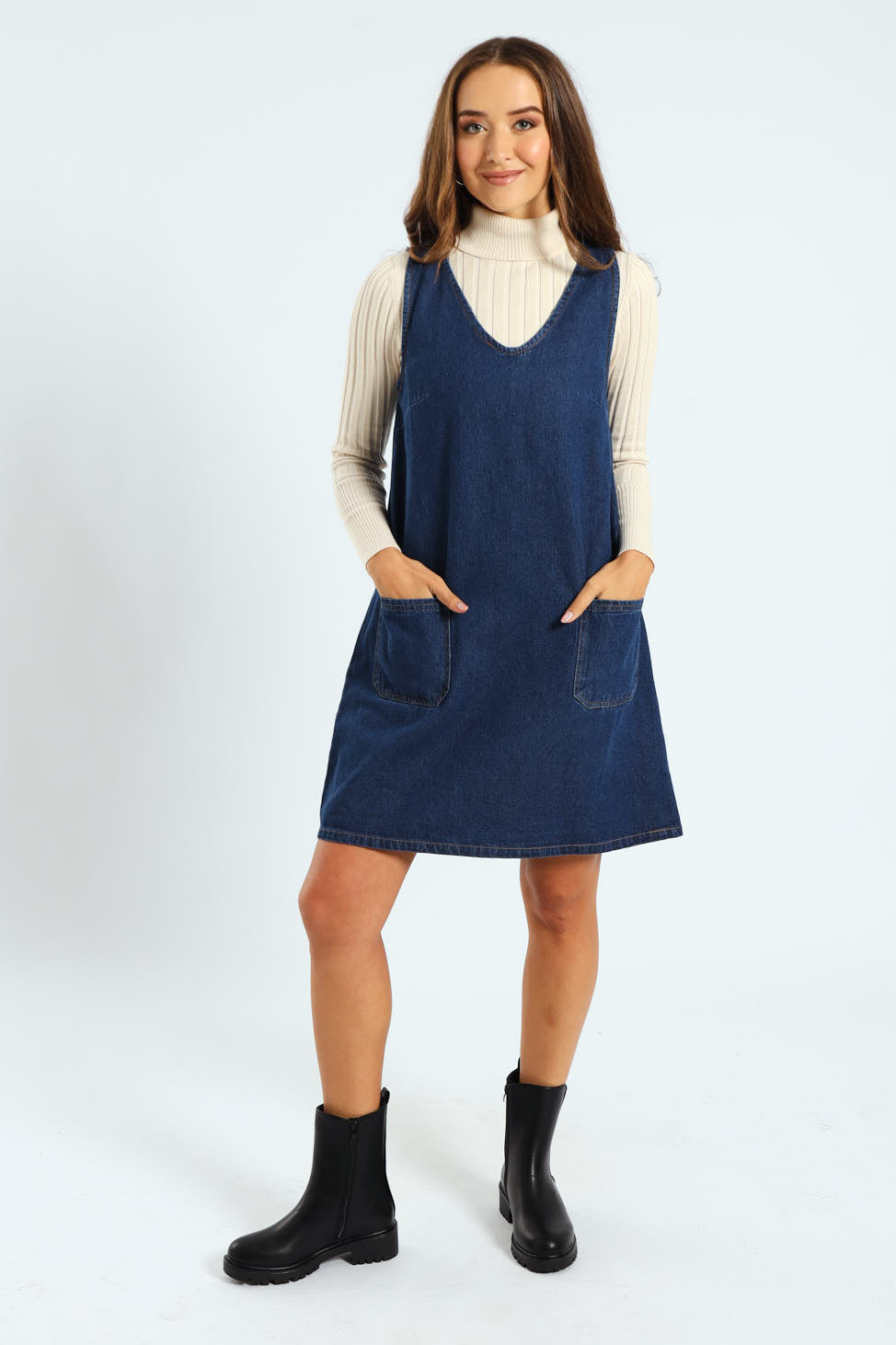 Mini Pinafore Dress