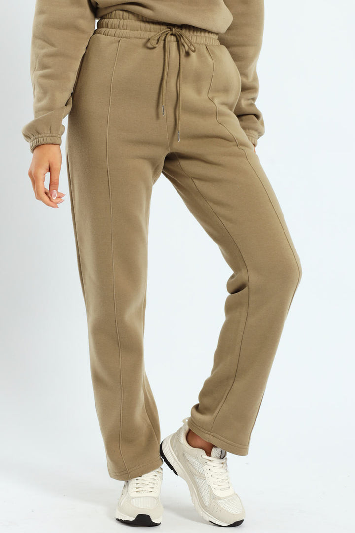 Pintuck Wideleg Jogger - Meadow Green