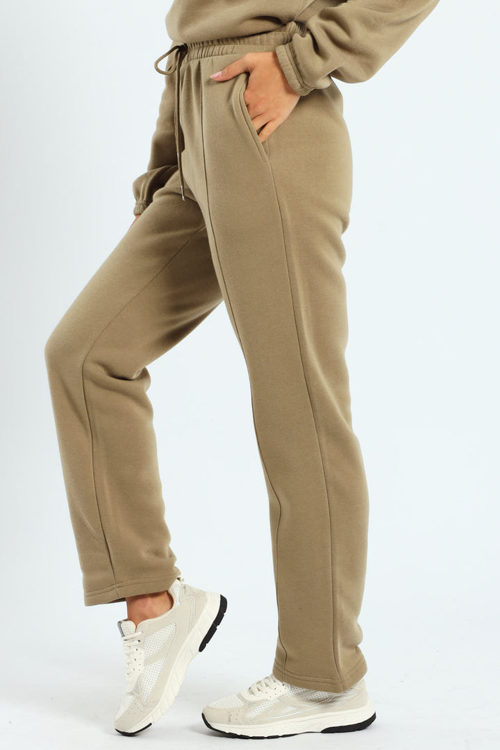 Pintuck Wideleg Jogger - Meadow Green