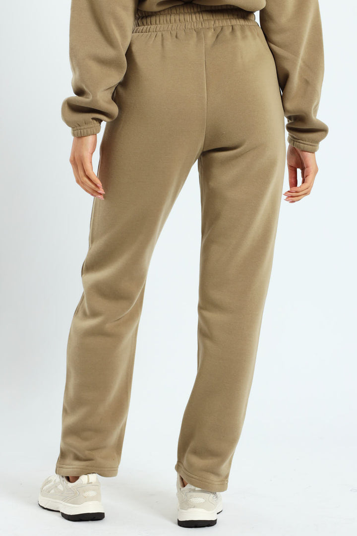 Pintuck Wideleg Jogger - Meadow Green