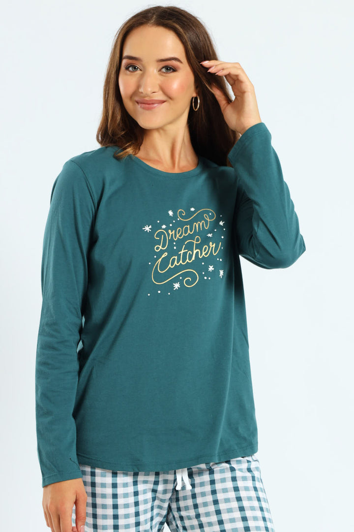 Foil Screen Sleep Tee - Teal