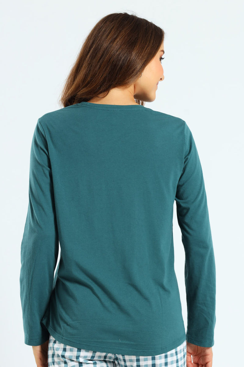 Foil Screen Sleep Tee - Teal