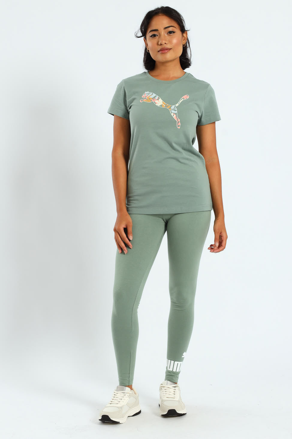 Graphics Floral Logo Tee - Green