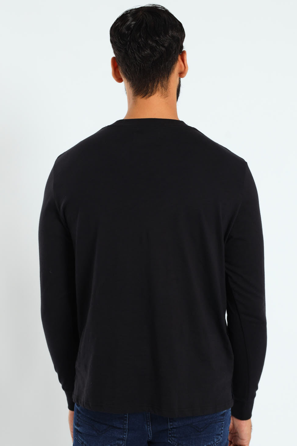Long Sleeve Slub Tee - Black