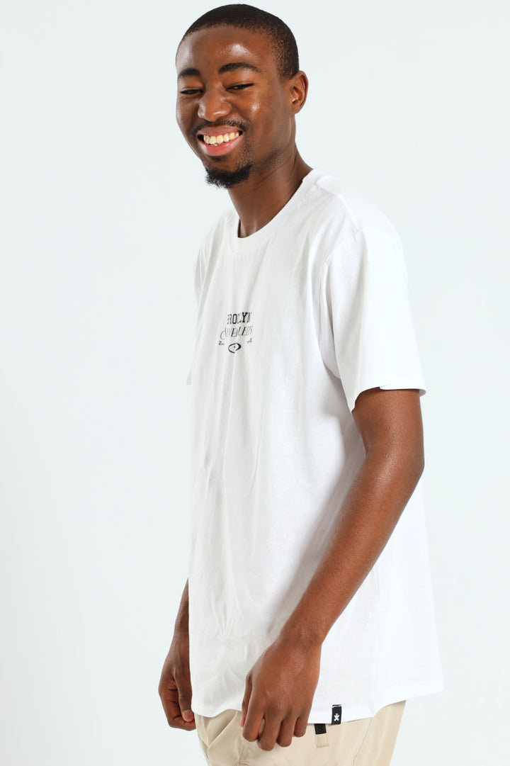 City Printed Front & Back Tee - White