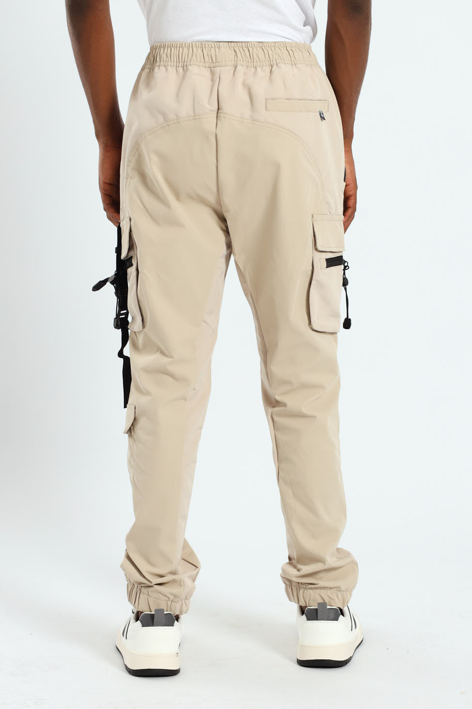 Strap Cargo Pants - Stone