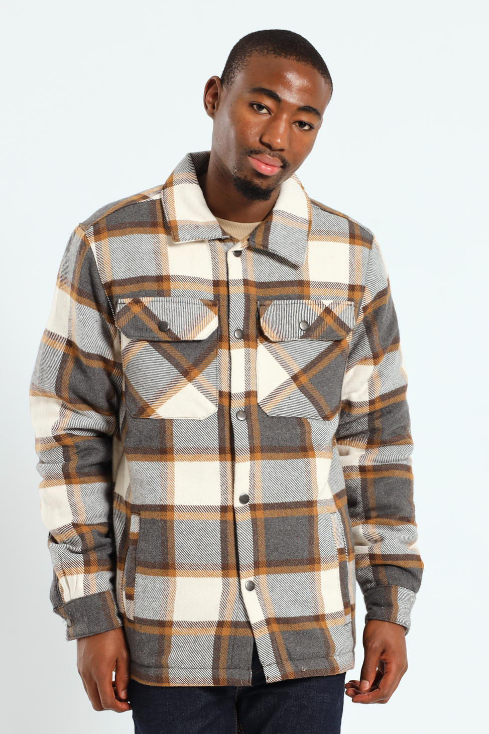 Check Flannel Shacket - Chocolate