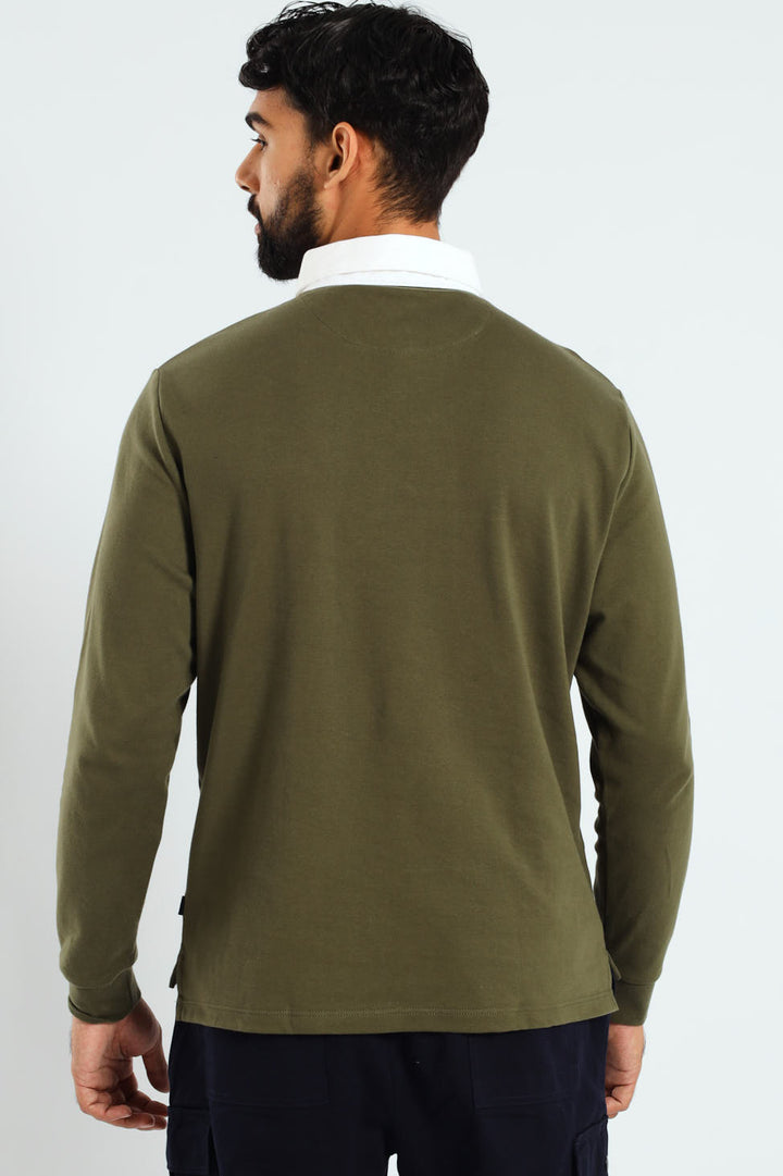 Long Sleeve Rugby Golfer - Fatigue