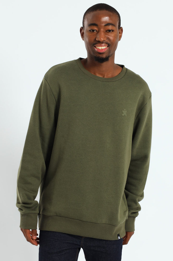 Plain Crew Fleece Top - Light Fatigue
