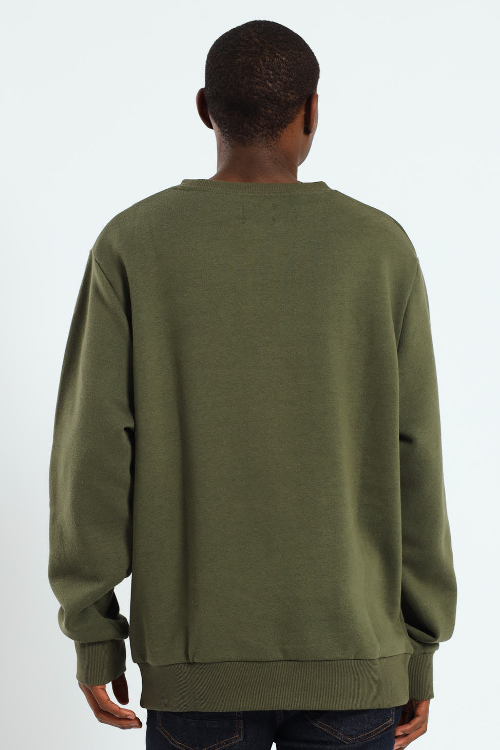 Plain Crew Fleece Top - Light Fatigue