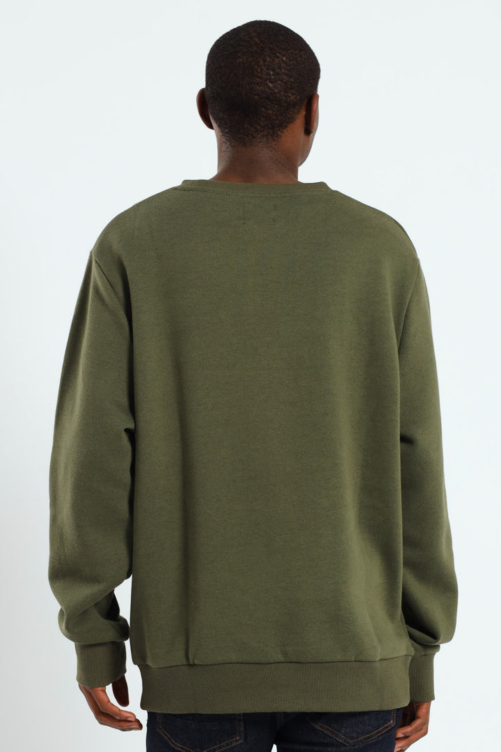 Plain Crew Fleece Top - Light Fatigue