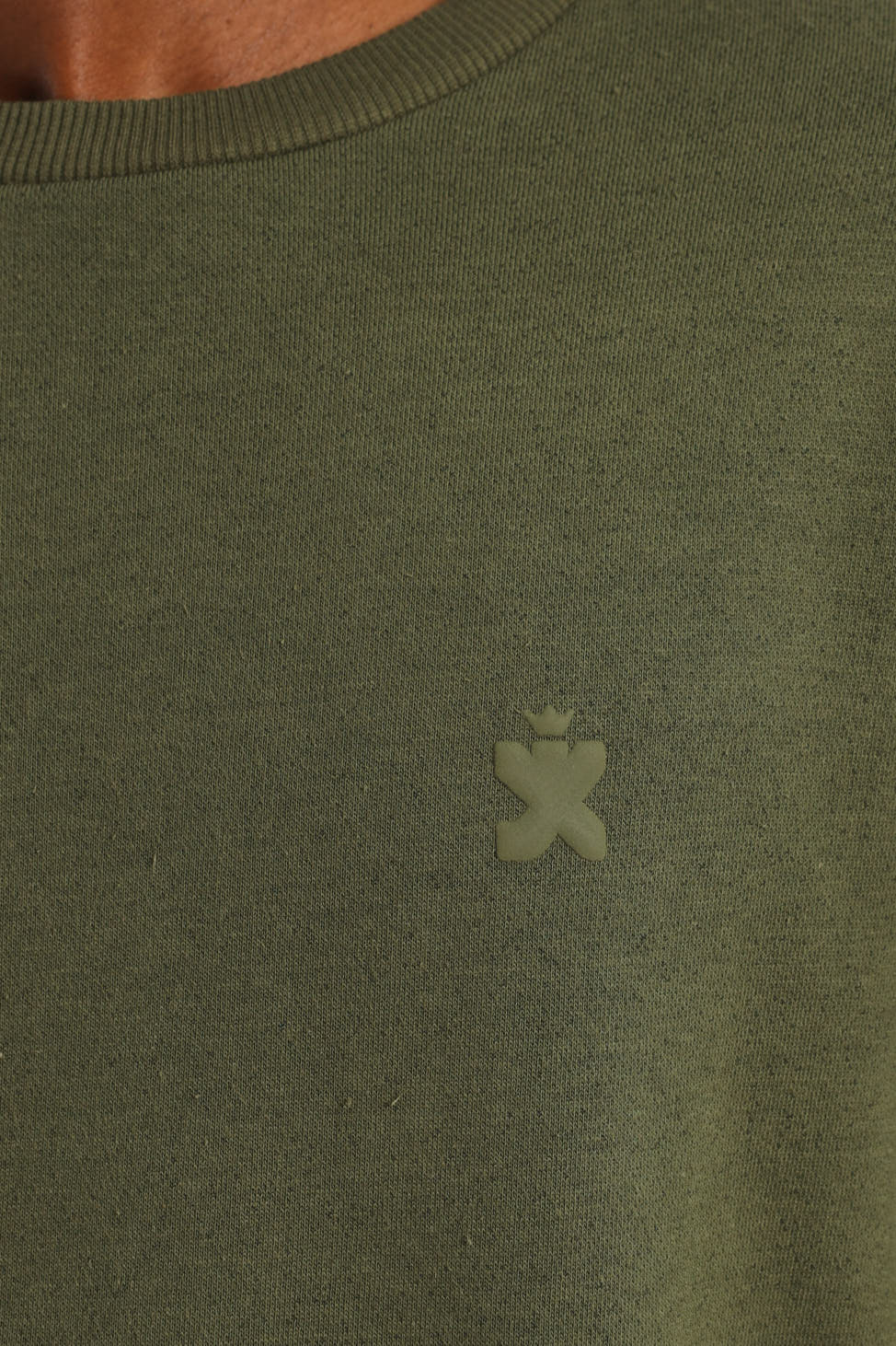 Plain Crew Fleece Top - Light Fatigue