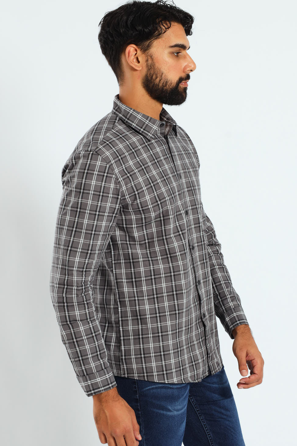 Check Shirt - Grey/Black/White