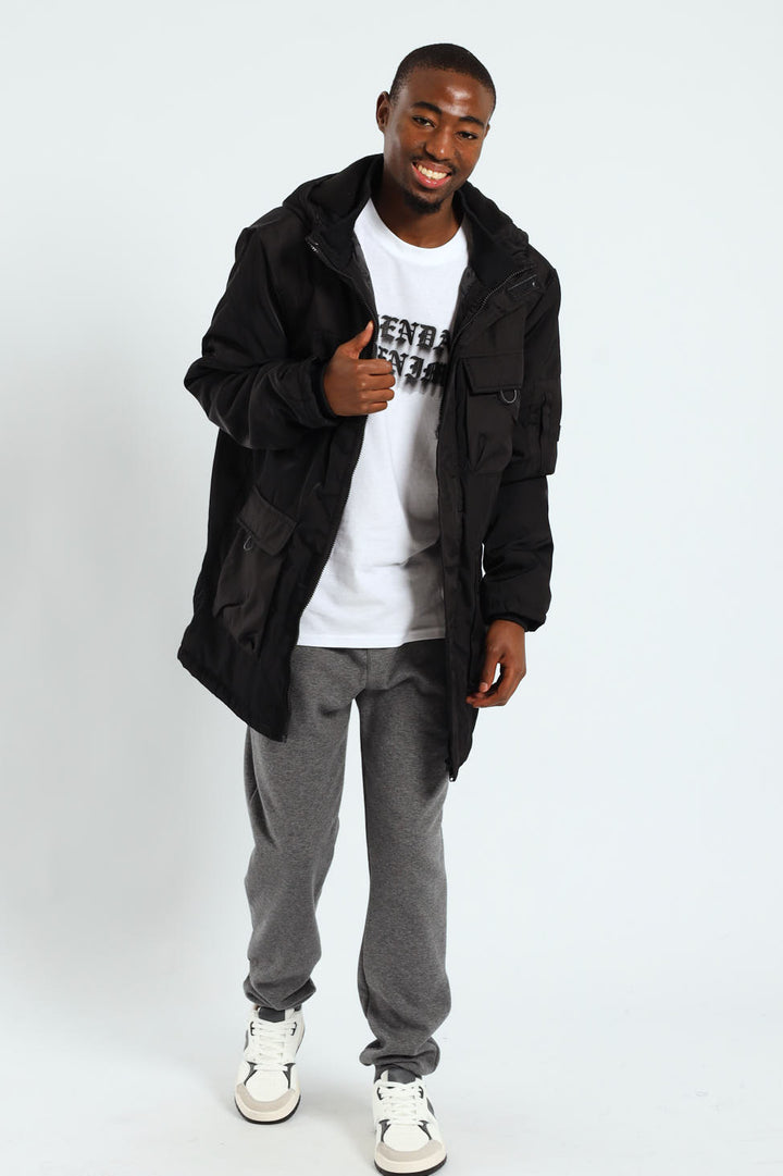 Utility Parka Jacket - Black