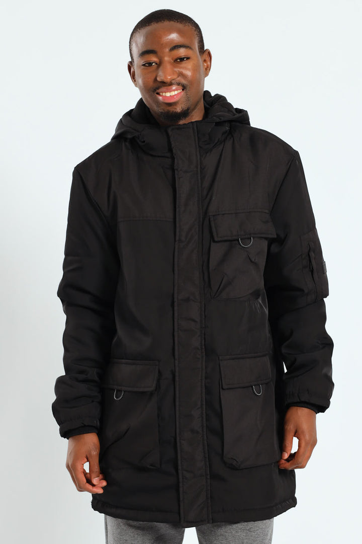 Utility Parka Jacket - Black
