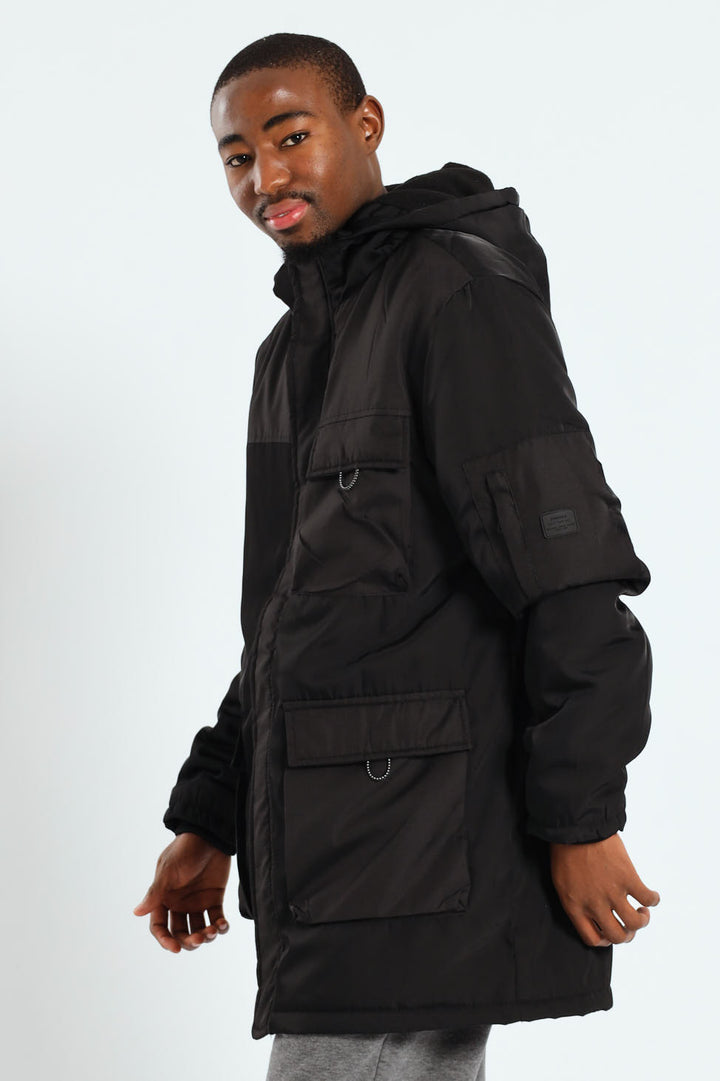 Utility Parka Jacket - Black