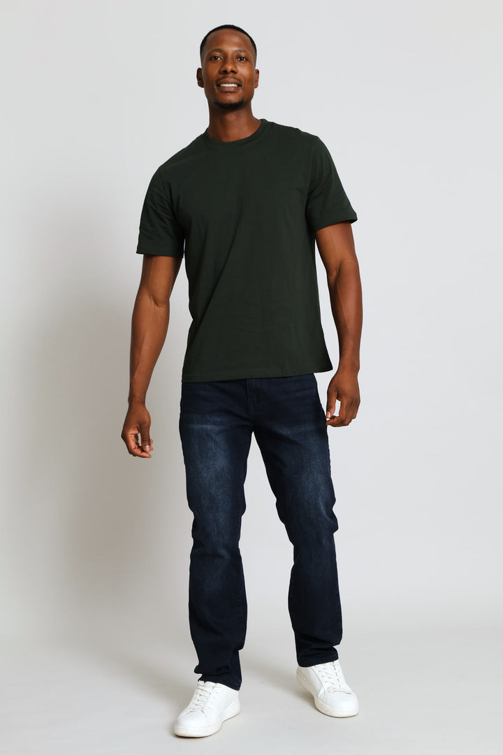 Plain Crew Tee - Dark Green
