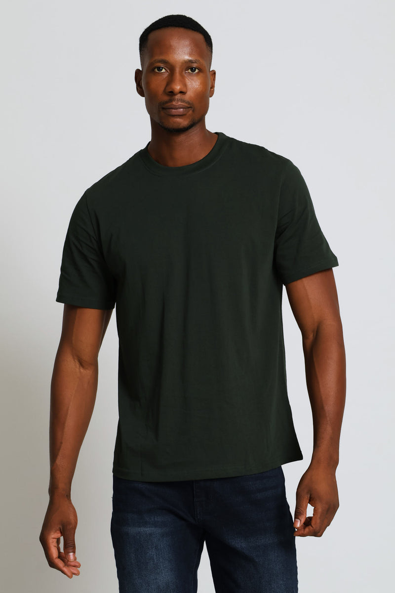 Plain Crew Tee - Dark Green