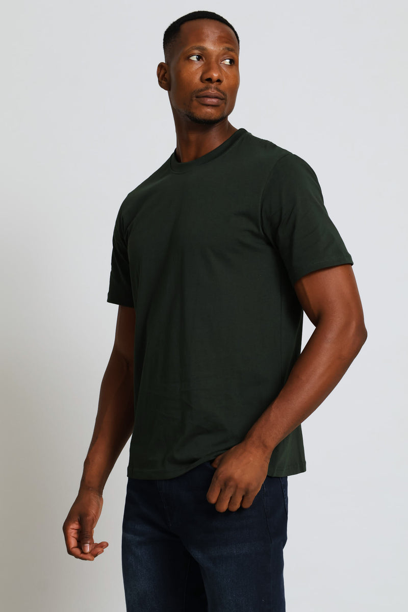 Plain Crew Tee - Dark Green