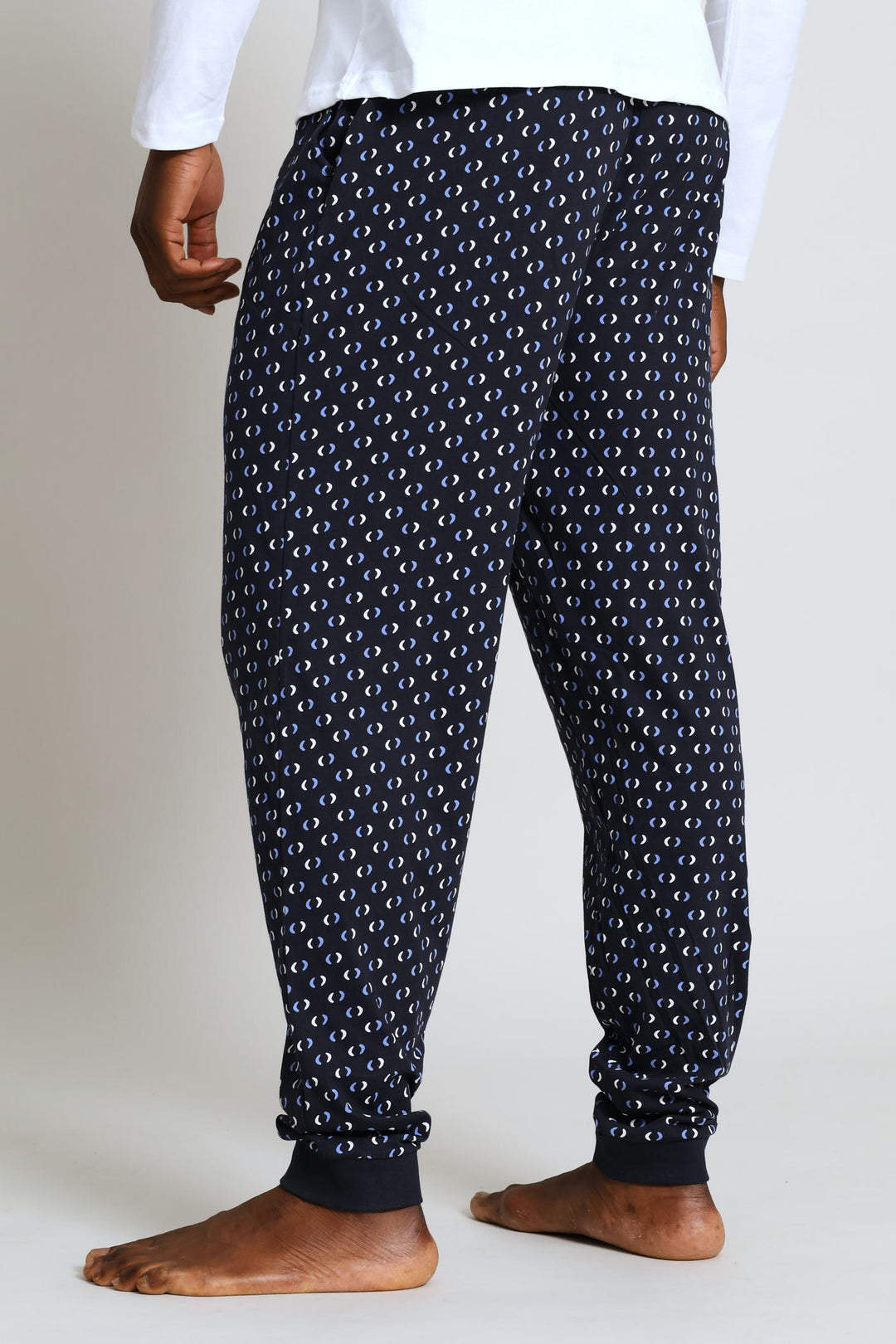 Printed Jogger - Navy/White