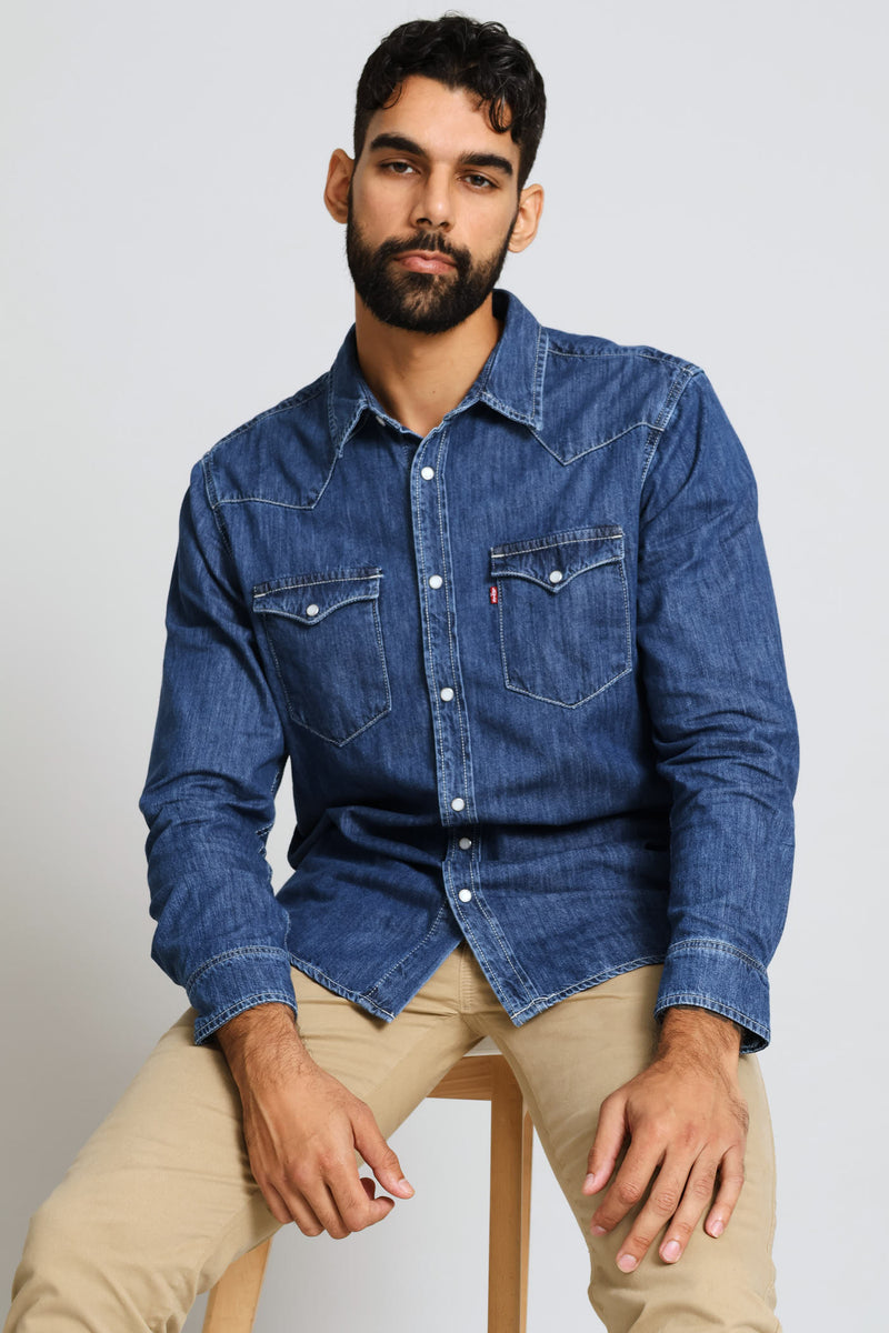 Classic Western Shirt - Dark Wash