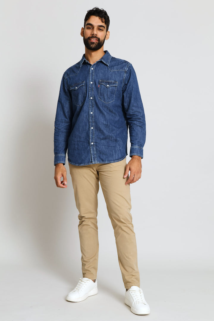 Classic Western Shirt - Dark Wash