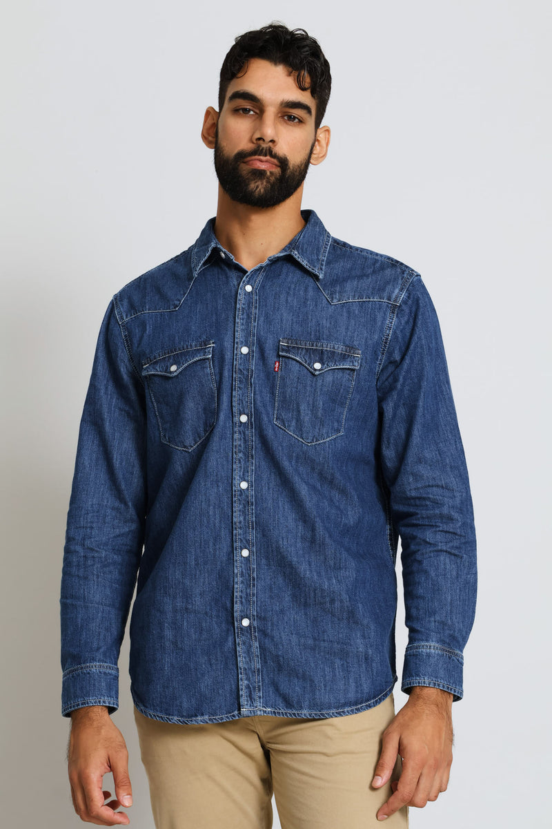 Classic Western Shirt - Dark Wash