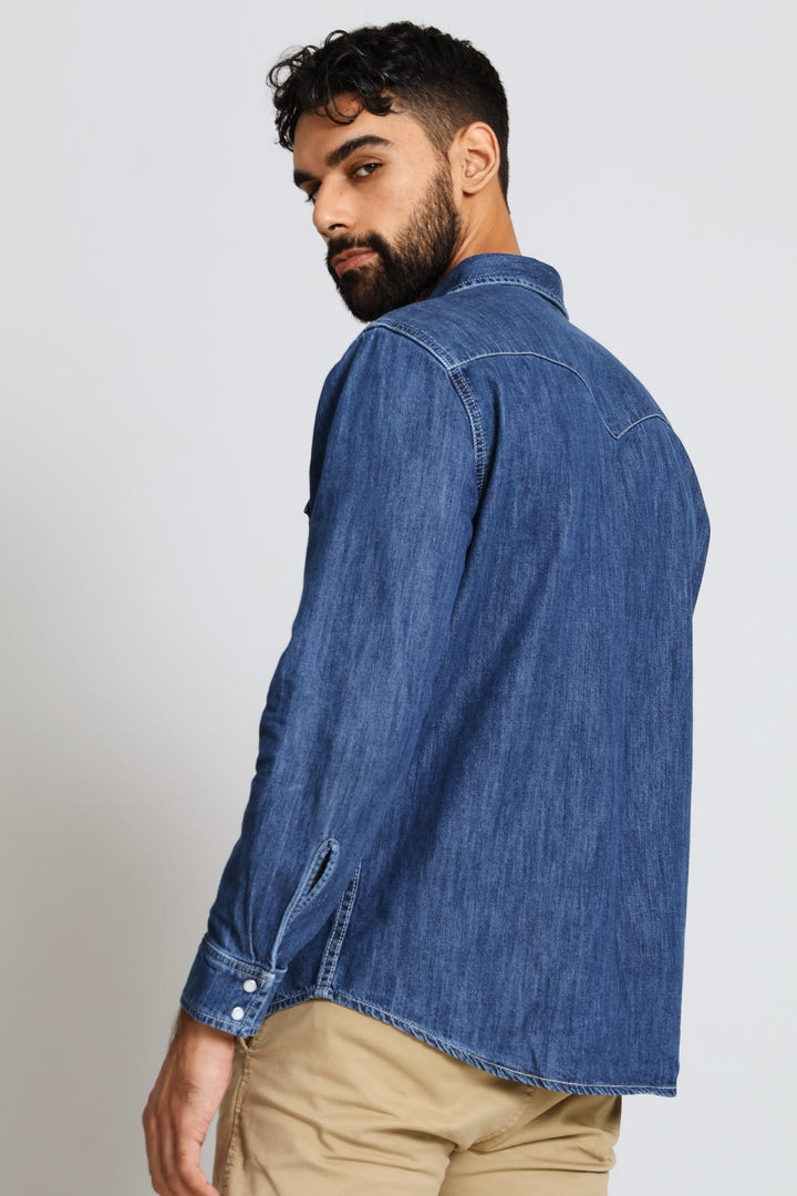 Classic Western Shirt - Dark Wash