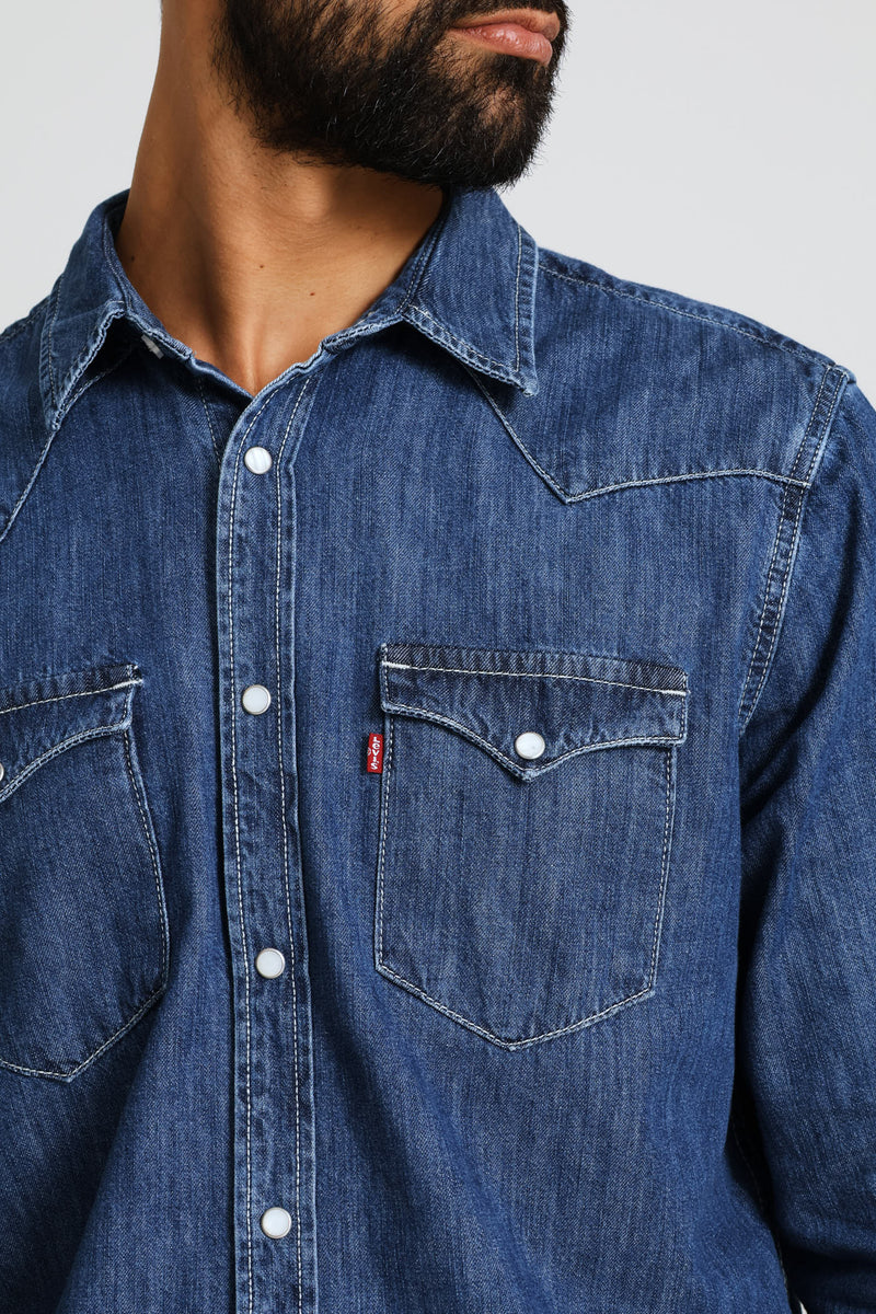 Classic Western Shirt - Dark Wash