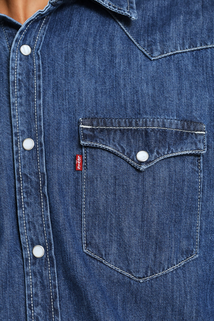 Classic Western Shirt - Dark Wash