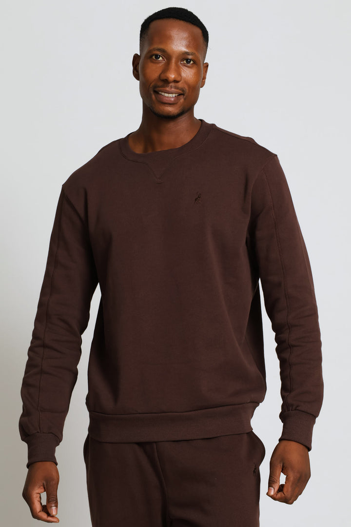Aakil Crew Top - Brown