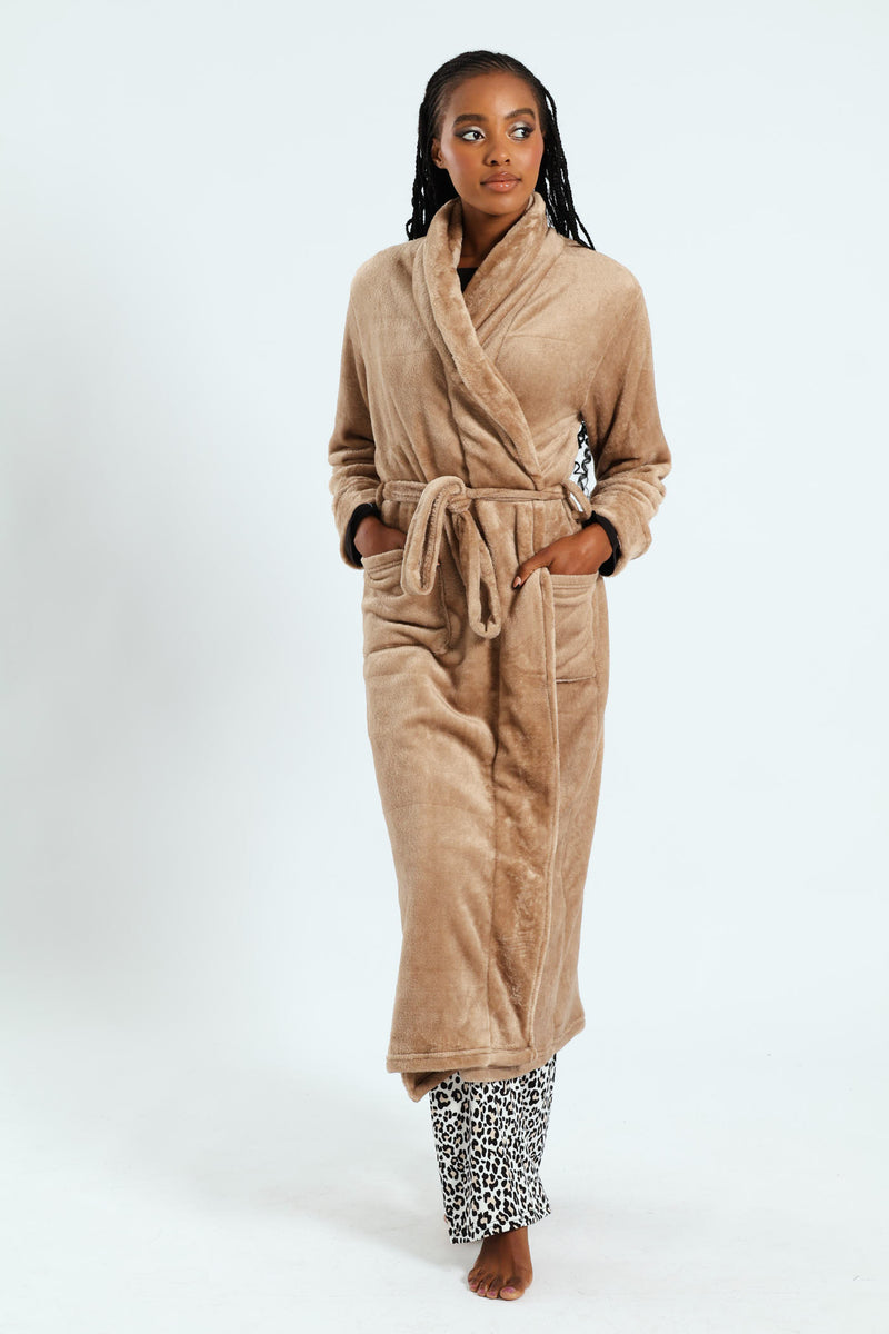 Fluffy Gown - Brown