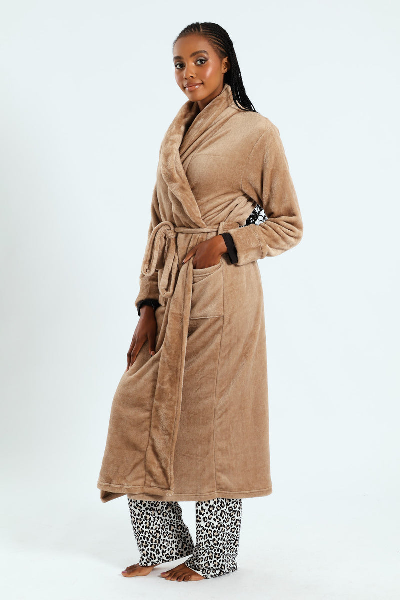 Fluffy Gown - Brown