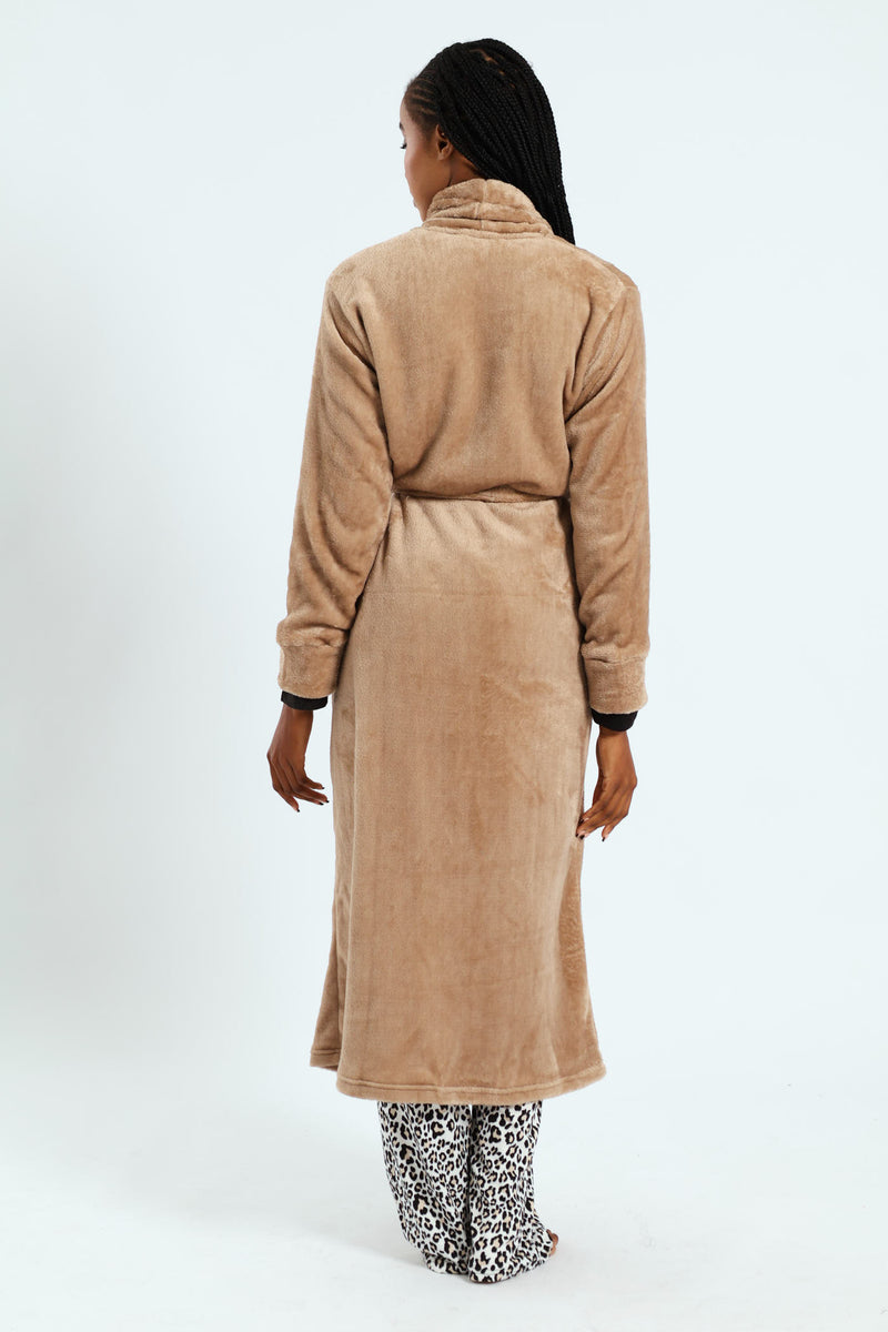 Fluffy Gown - Brown