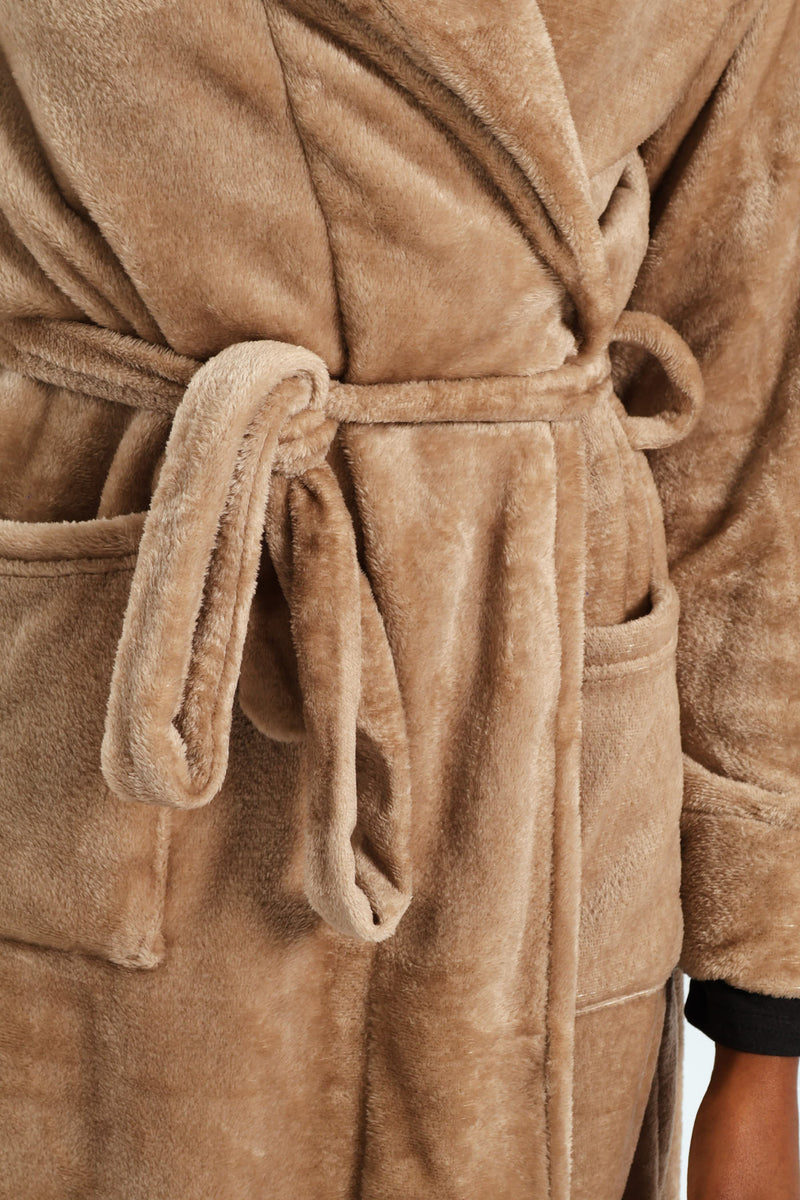 Fluffy Gown - Brown