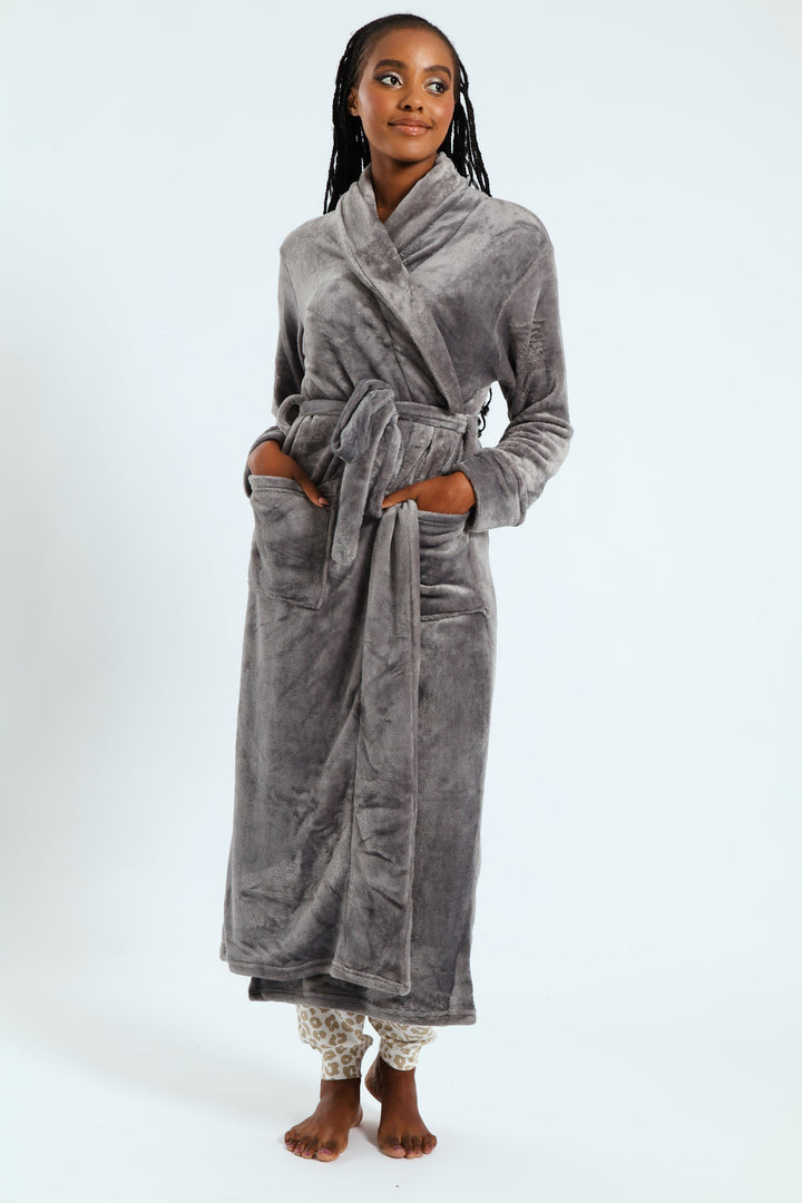 Fluffy Gown - Grey