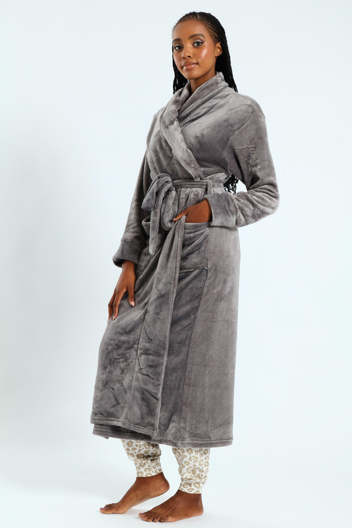 Fluffy Gown - Grey