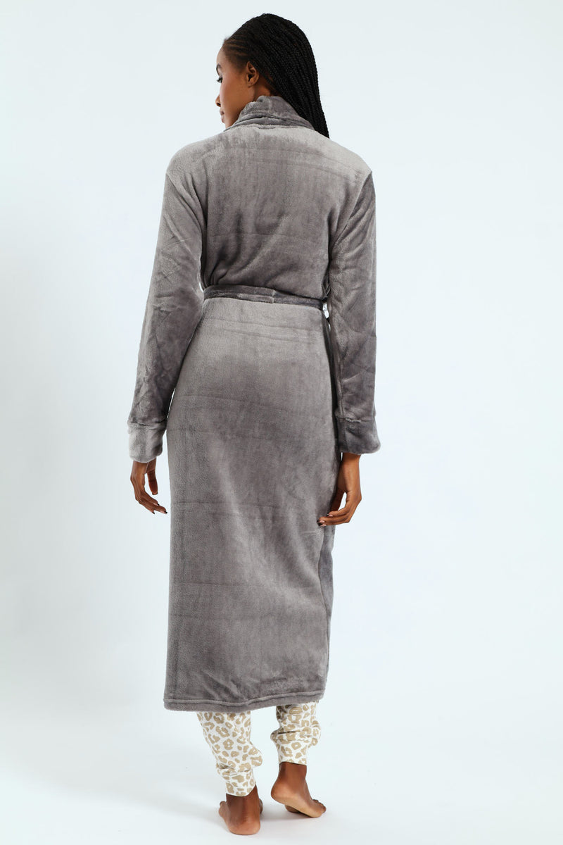 Fluffy Gown - Grey