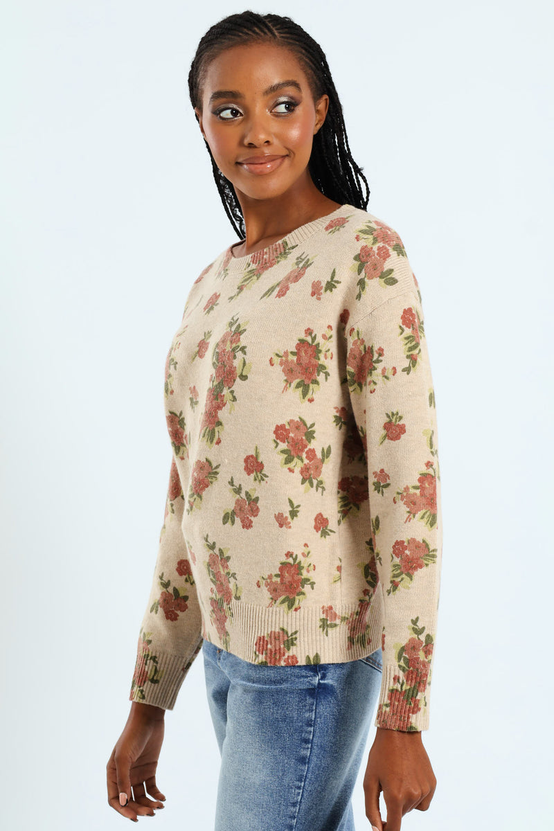 Vintage Floral Pullover