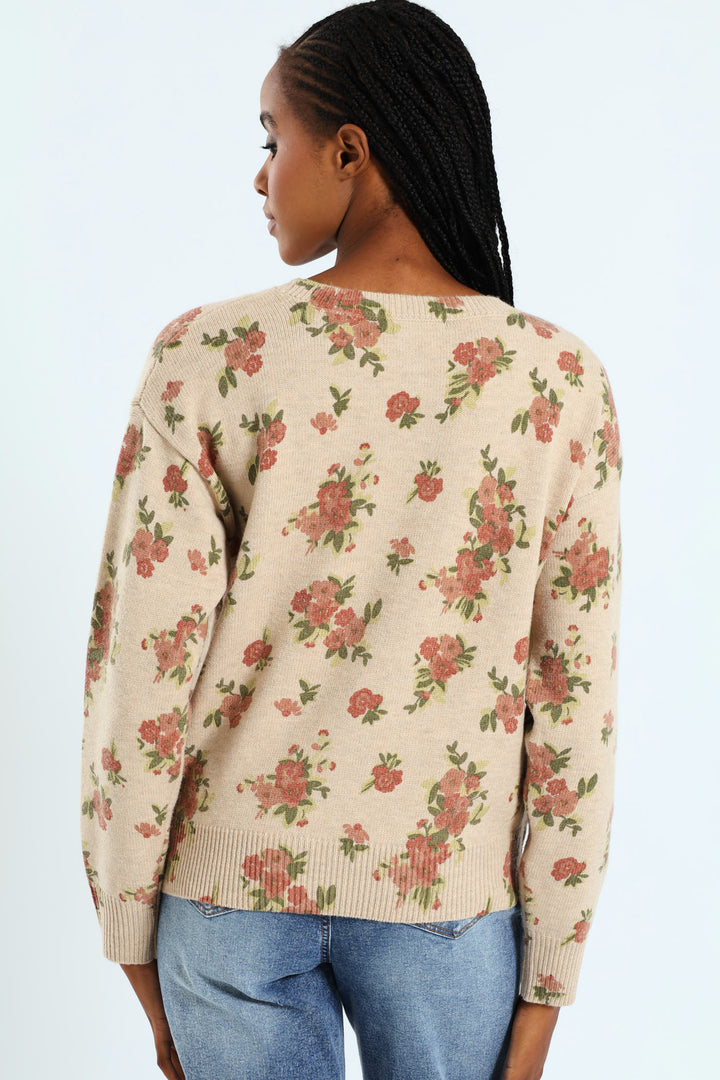 Vintage Floral Pullover