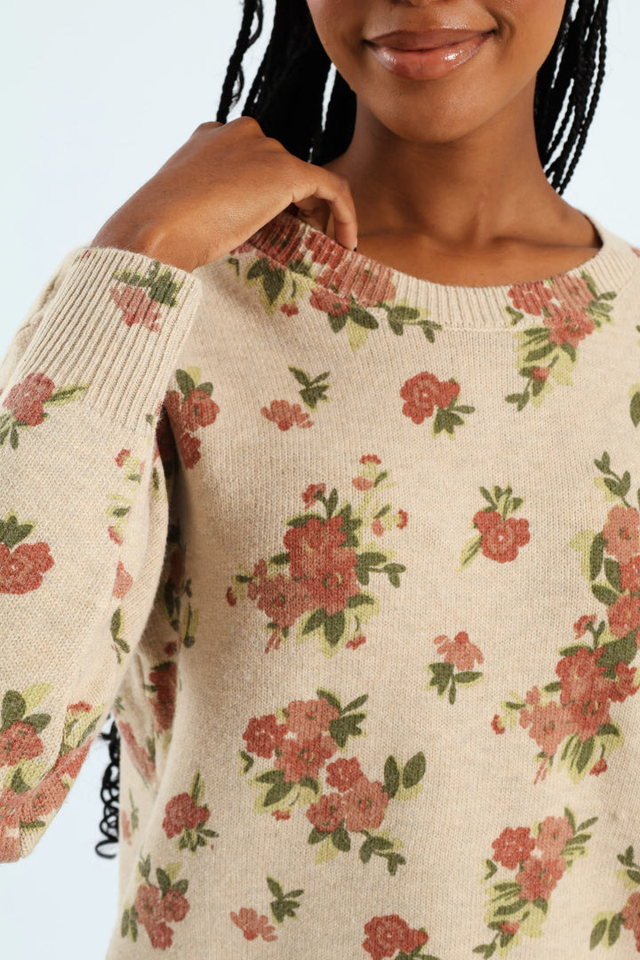 Vintage Floral Pullover