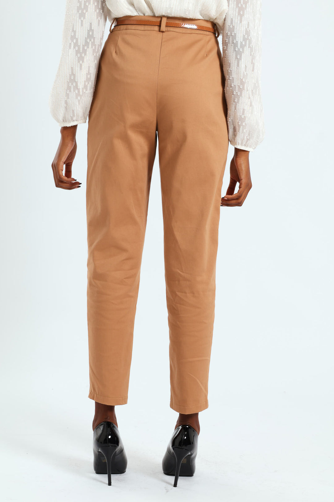 Chino Belted Pant - Stone