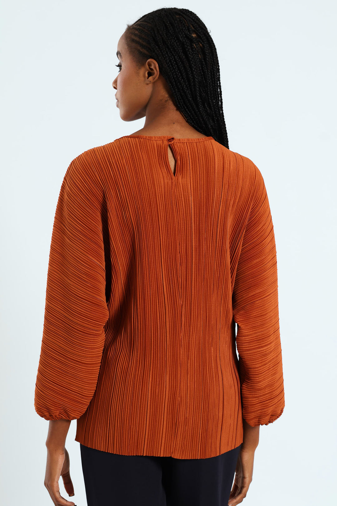 Dolman Plisse Blouse - Copper