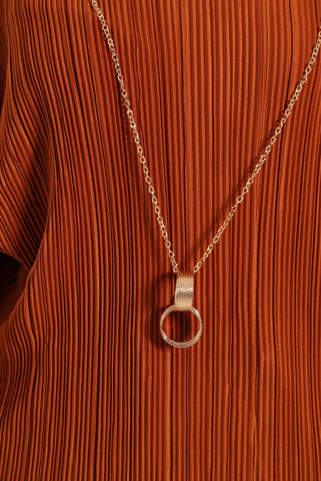 Dolman Plisse Blouse - Copper