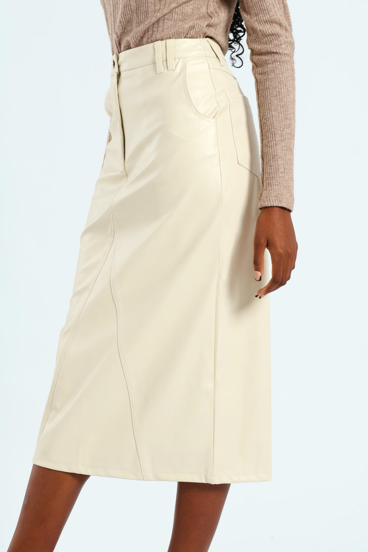 Pencil Midaxi Skirt - Fawn