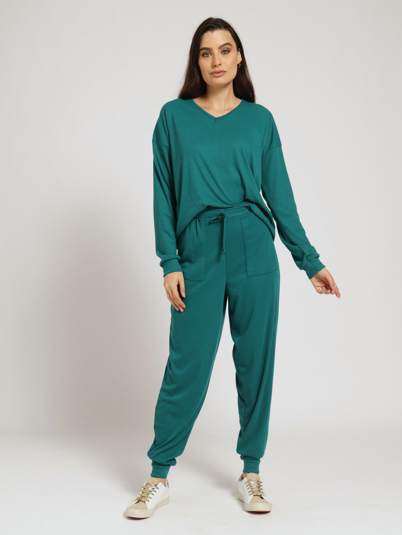 Textured Pant - Teal