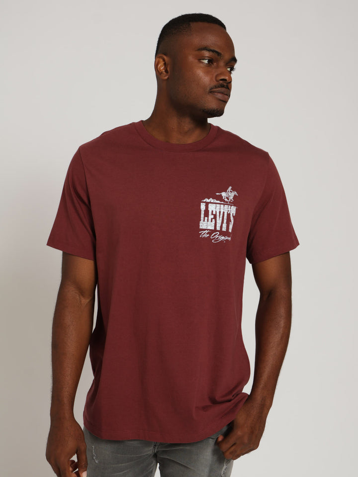 Graphic Crewneck Tee - Burgundy