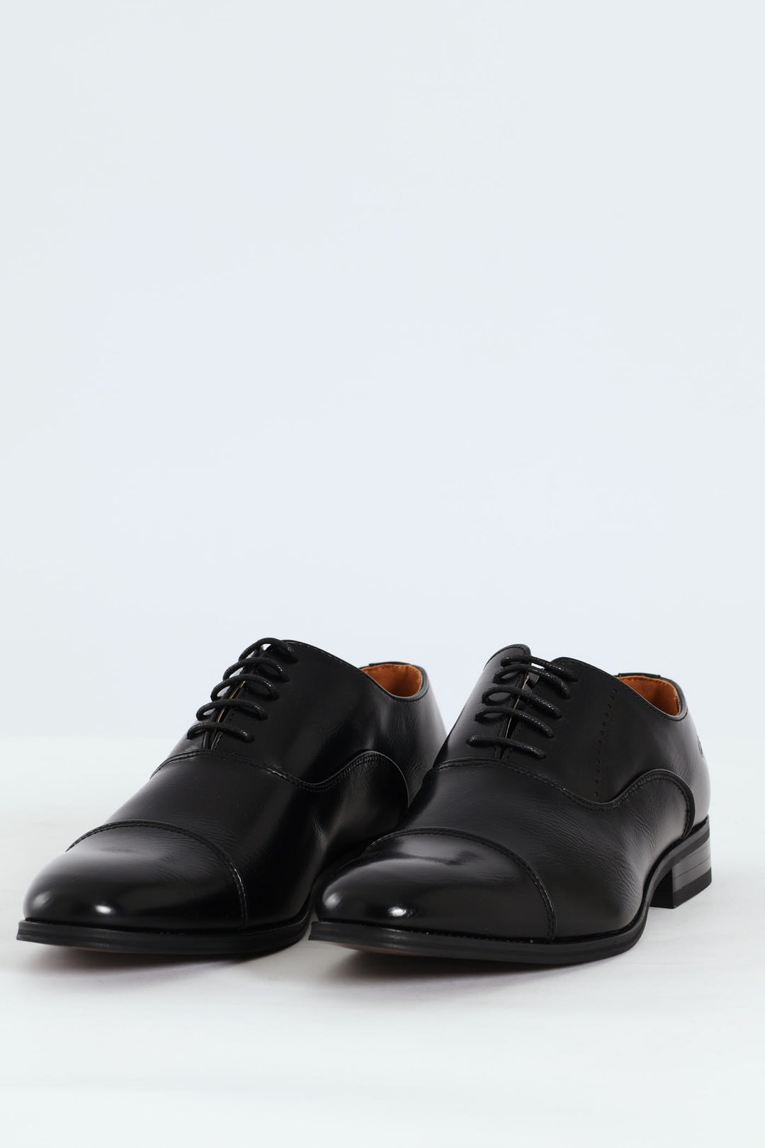 Plain Toe Cap Oxford Shoe - Black