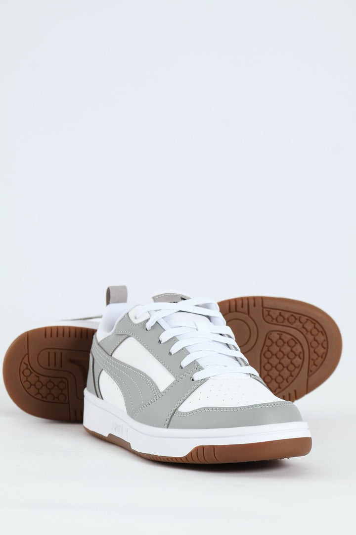 Rebound V6 Low Sneaker - White/Grey